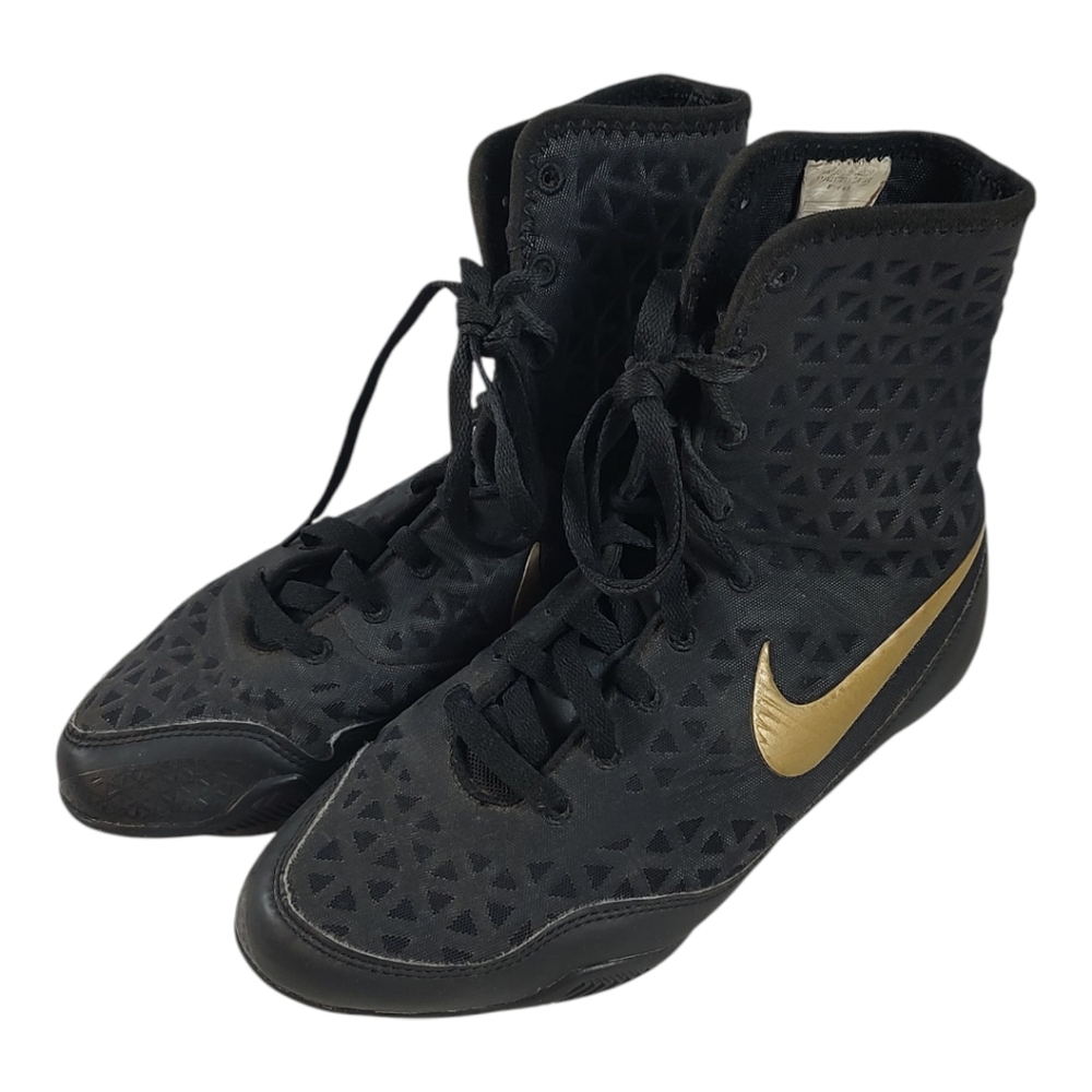 Nike KO Boxing Shoes 7.5 Black Gold
